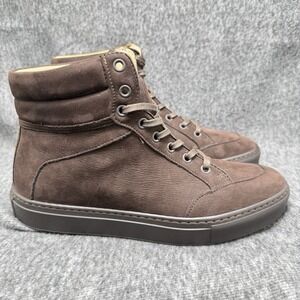 Koio Primo High Top Brown Nubuck Sneaker EU 40 US 7M 8.5W Made Italy Unisex Bag